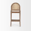 Elle Rounded Caneback Medium Brown Wood with Oatmeal Fabric Counter Stool thumbnail 6
