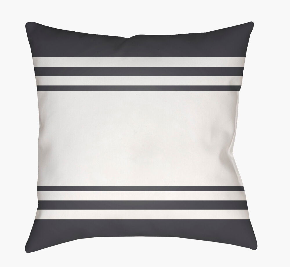 Lake Stripes Accent Pillow, Decorative Pillow by Surya, 18" length x 18" width