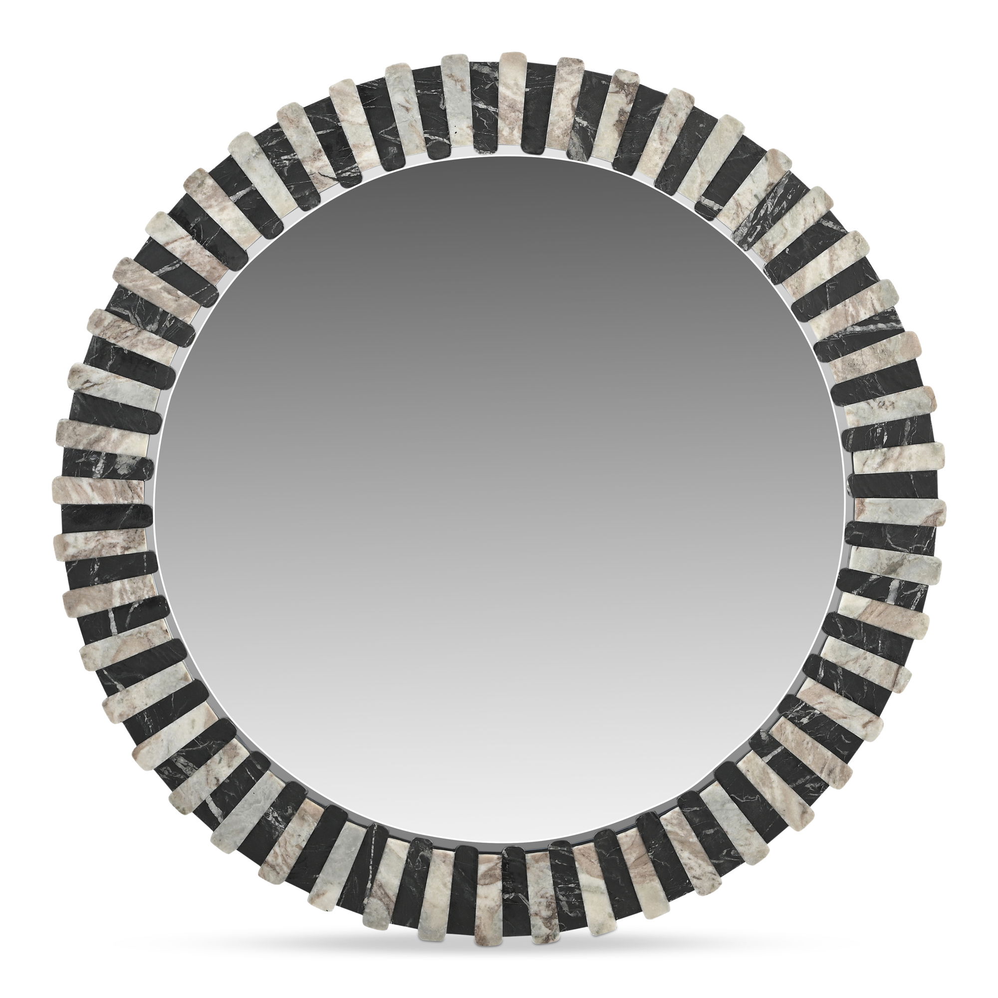 Isolde Mirror Black And Beige Marble large image 