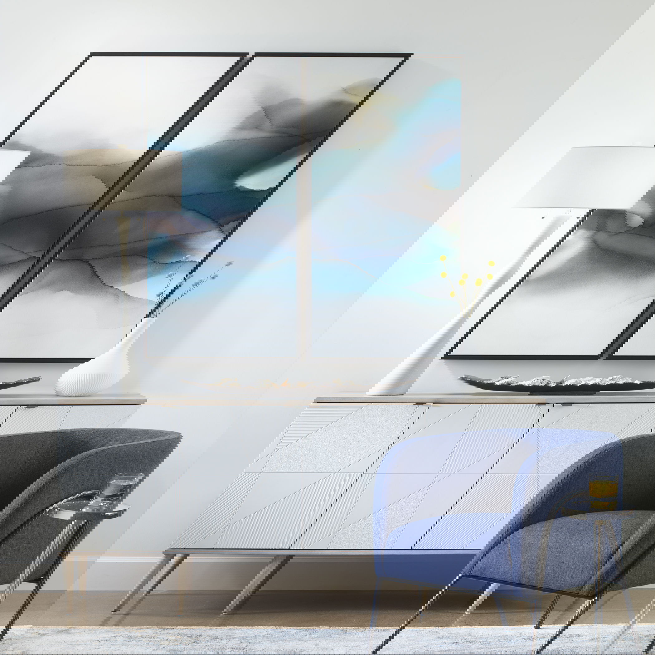 September Desert Modern Watercolor Art Set/2, Painting by Uttermost, 25.25" width x 49.25" height x 1.56" depth View 2