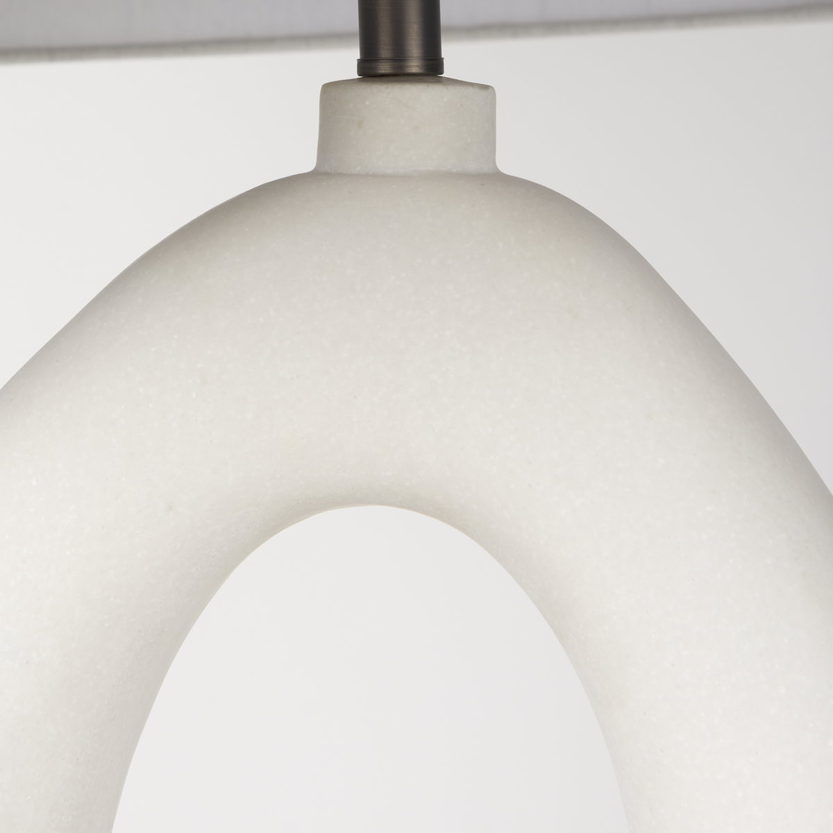 Tao 20.0L x 20.0W x 33.0H Cream Base with White Shade Table Lamp, by Mercana, 18" length x 18" width x 31.3" height View 9