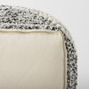 Ekiya   Black/White Yarn and Wool Patterened Pouf, Ottoman by Mercana, 16" length x 16" width x 16" height thumbnail 11