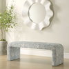 Amie Spa Blue Bench, Benche by Uttermost, 54" width x 18" height x 19" depth thumbnail 3