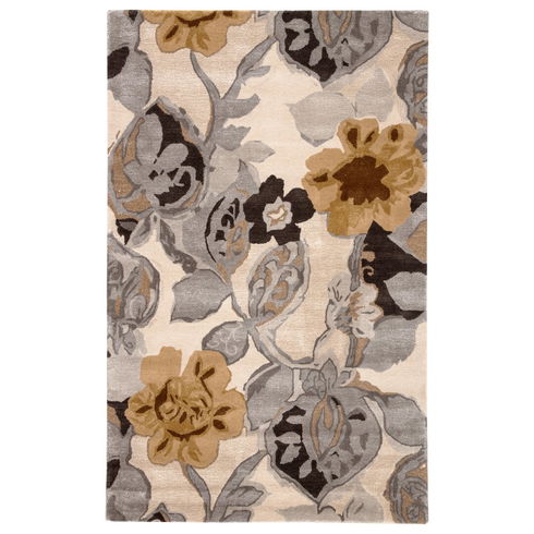 Jaipur Living Petal Pusher Handmade Floral Multicolor White Area Rug