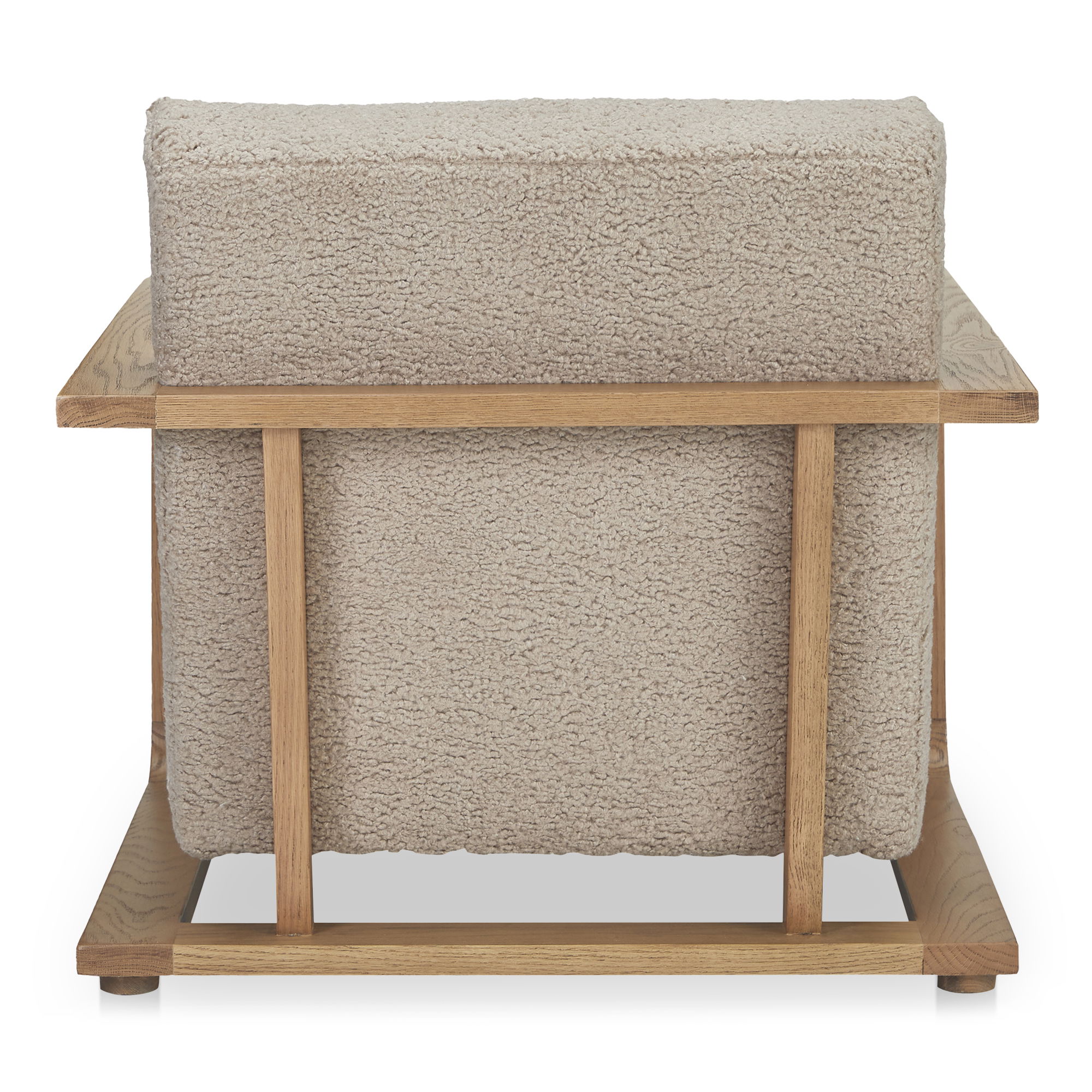 Eckersley Lounge Chair Beige Faux Shearling, Accent Chair by Moe's Home, 29.5" width x 29" height x 36" depth View 4