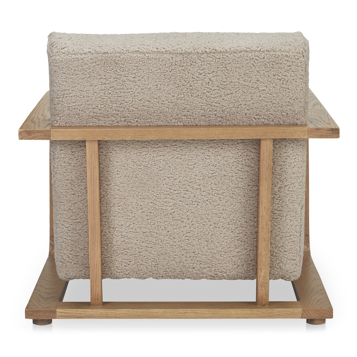 Eckersley Lounge Chair Beige Faux Shearling, Accent Chair by Moe's Home, 29.5" width x 29" height x 36" depth View 4