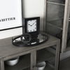 Ralph I Black Metal Square Table Clock, by Mercana, 9.25" length x 4.25" width x 10.75" height thumbnail 3