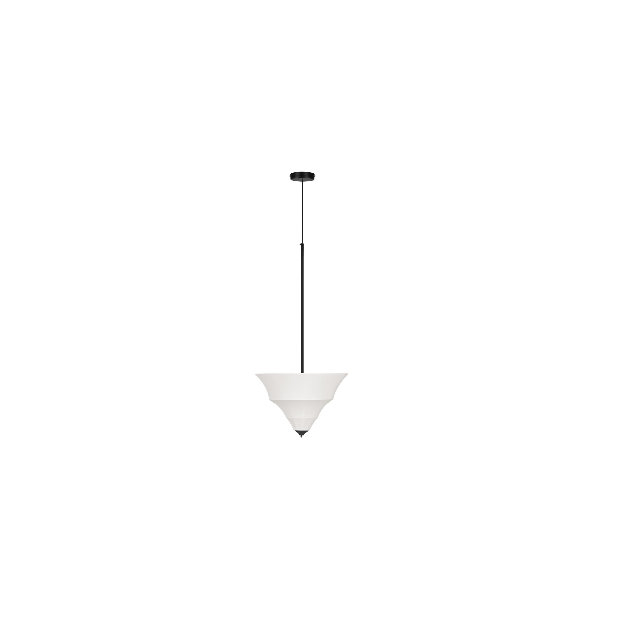Corrina Pendant Lamp Small White, by Moe's Home, 16" width x 35.5" height x 16" depth View 1