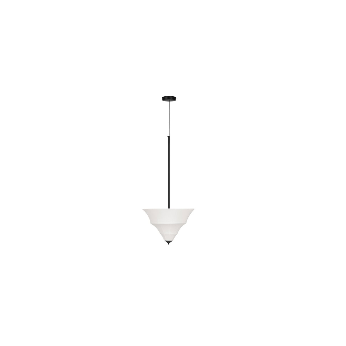 Corrina Pendant Lamp Small White, by Moe's Home, 16" width x 35.5" height x 16" depth View 1