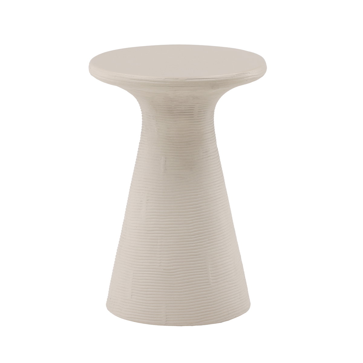 Fania Side Table White Sm, Side & End Table by Dovetail, 14" width x 19.5" height x 14" diameter x 14" depth View 1