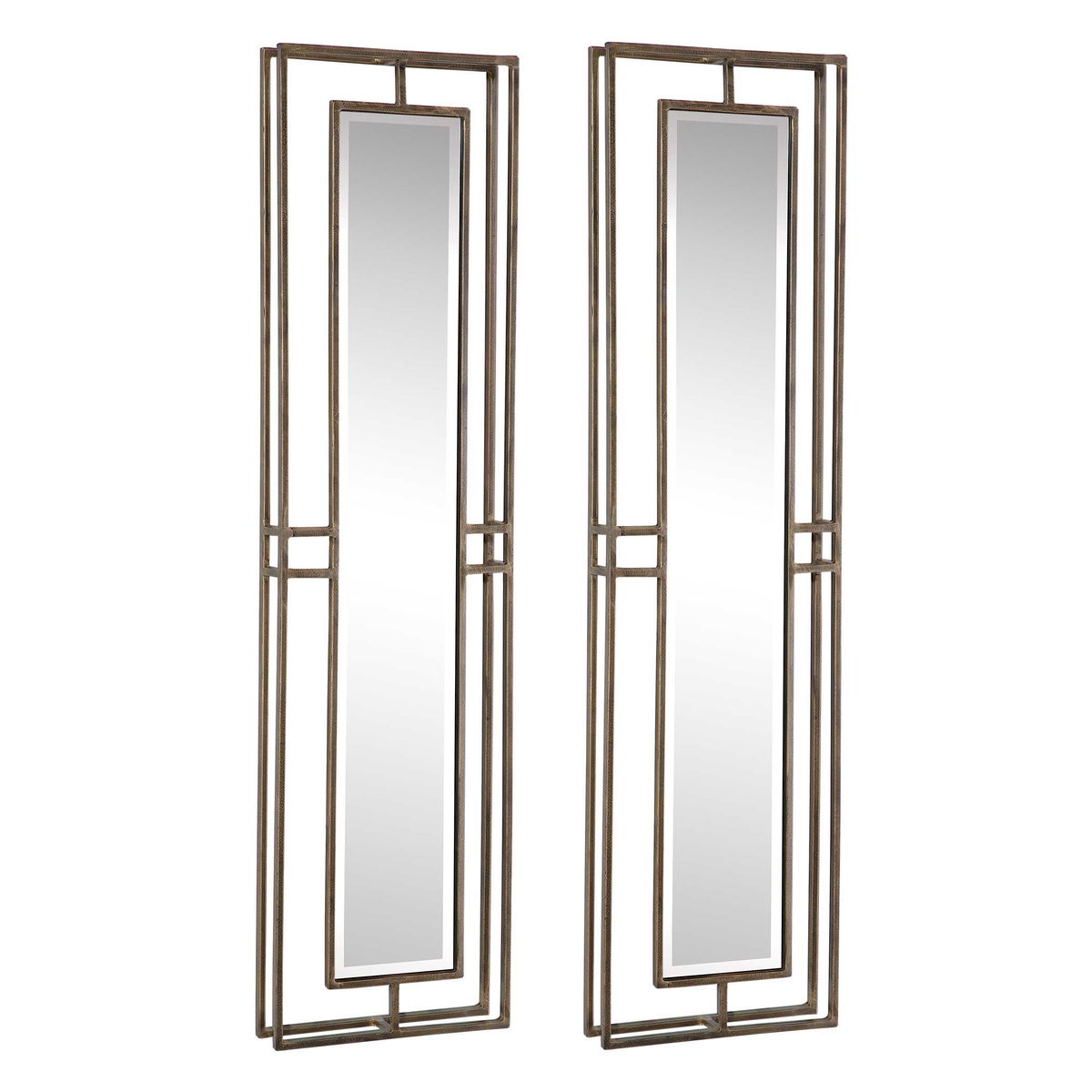 Rutledge Gold Mirrors Set/2, by Uttermost, 7.75" width x 30" height x 1.75" depth View 4