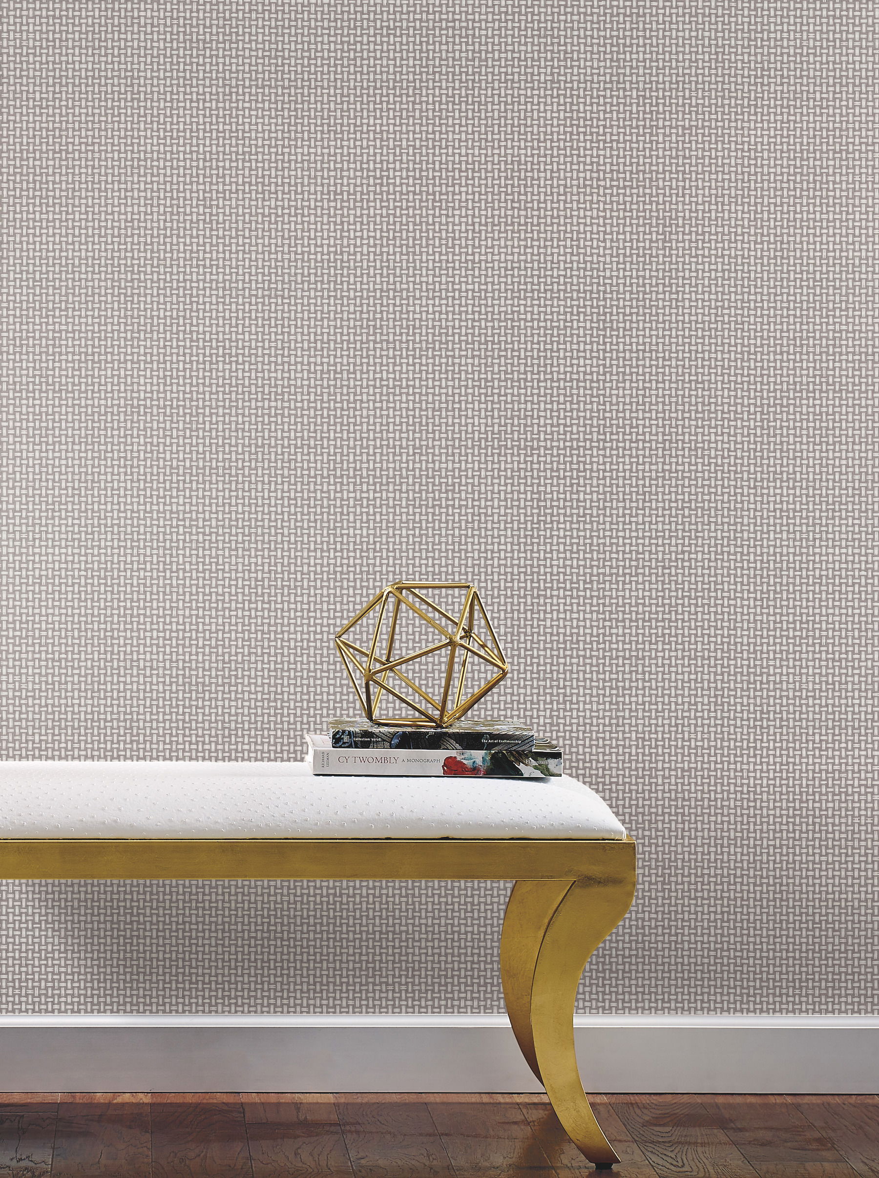 Cottage Basket Grey Wallpaper, by York Wall, 24' length x 3' width x 0.02" depth View 2