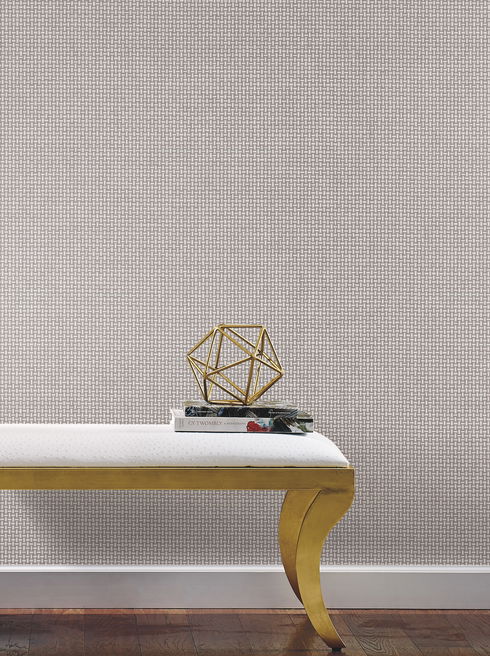 Cottage Basket Grey Wallpaper