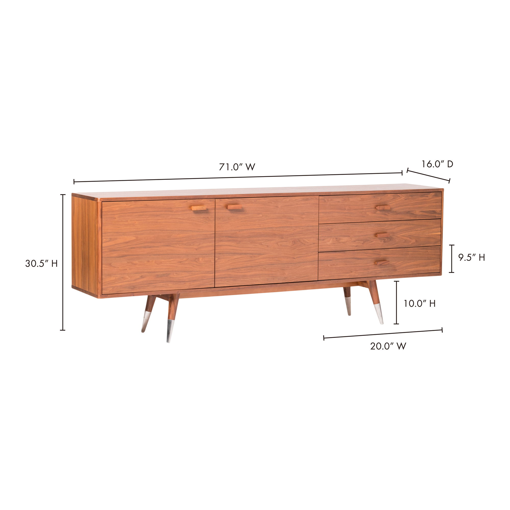 Sienna Small Sideboard Brown large image 