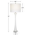 Fountain White Marble Buffet Lamp, Table Lamp by Uttermost, 12" width x 34" height x 12" depth thumbnail 3