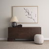 Sadiyah Black Brushed Metal with Beige Shade Table Lamp, by Mercana, 19.5" length x 19.5" width x 24" height thumbnail 5