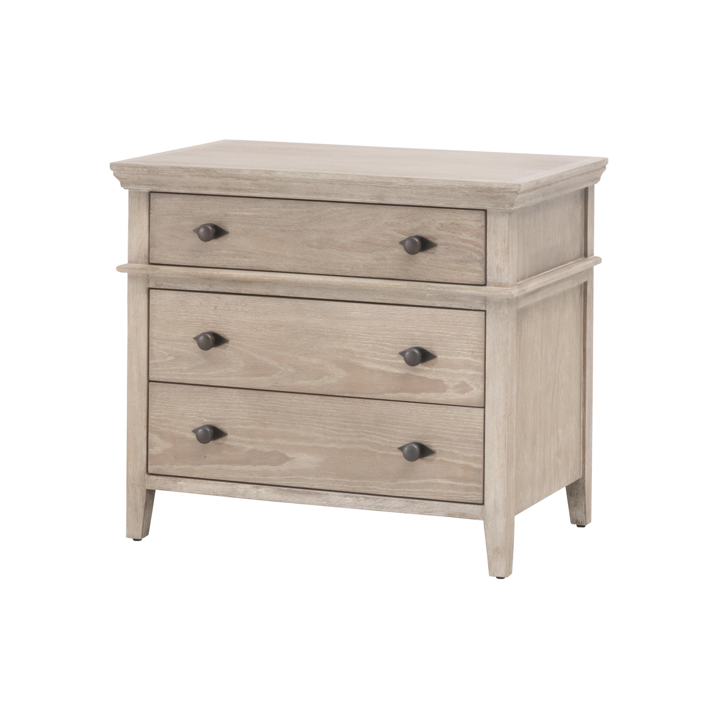 Oxford 3-Drawer Nightstand, by Essentials for Living, 30" width x 26.5" height x 19" depth View 3