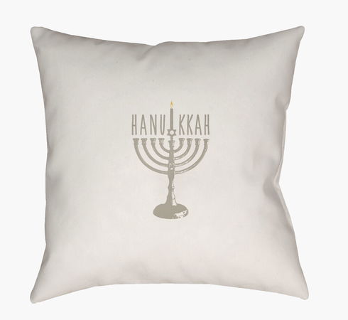 Hanukkah Menorah Accent Pillow