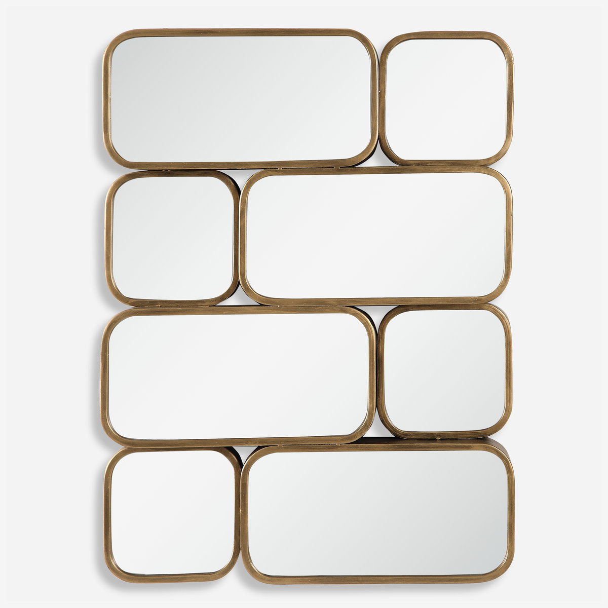 Canute Modern Gold Mirror, by Uttermost, 1'11.75" width x 2'8" height x 4" depth View 1