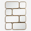 Canute Modern Gold Mirror, by Uttermost, 1'11.75" width x 2'8" height x 4" depth thumbnail 1
