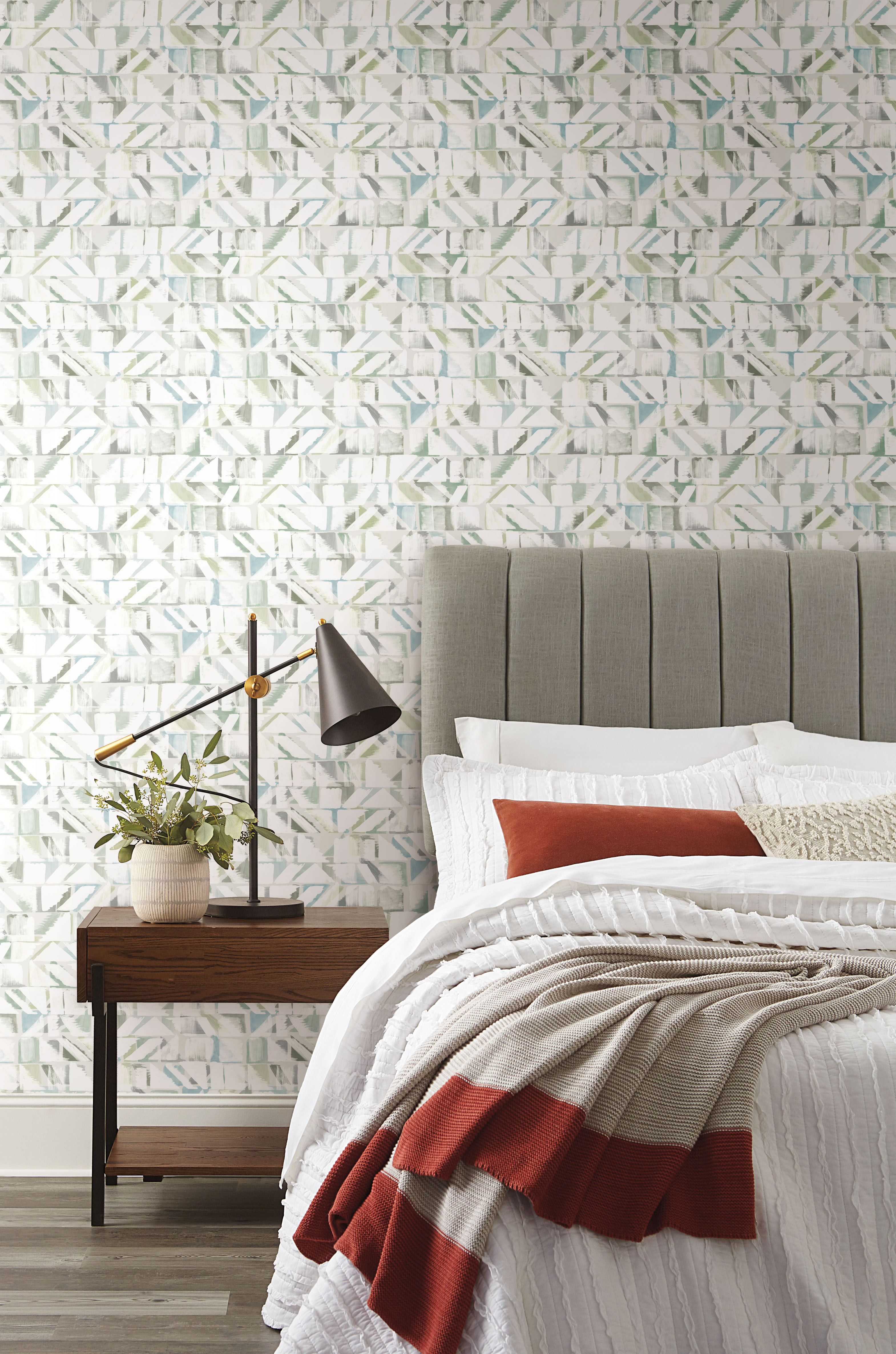 Refraction Blue Peel & Stick Wallpaper, by York Wall, 20' length x 1'8.5" width x 0.02" depth View 3