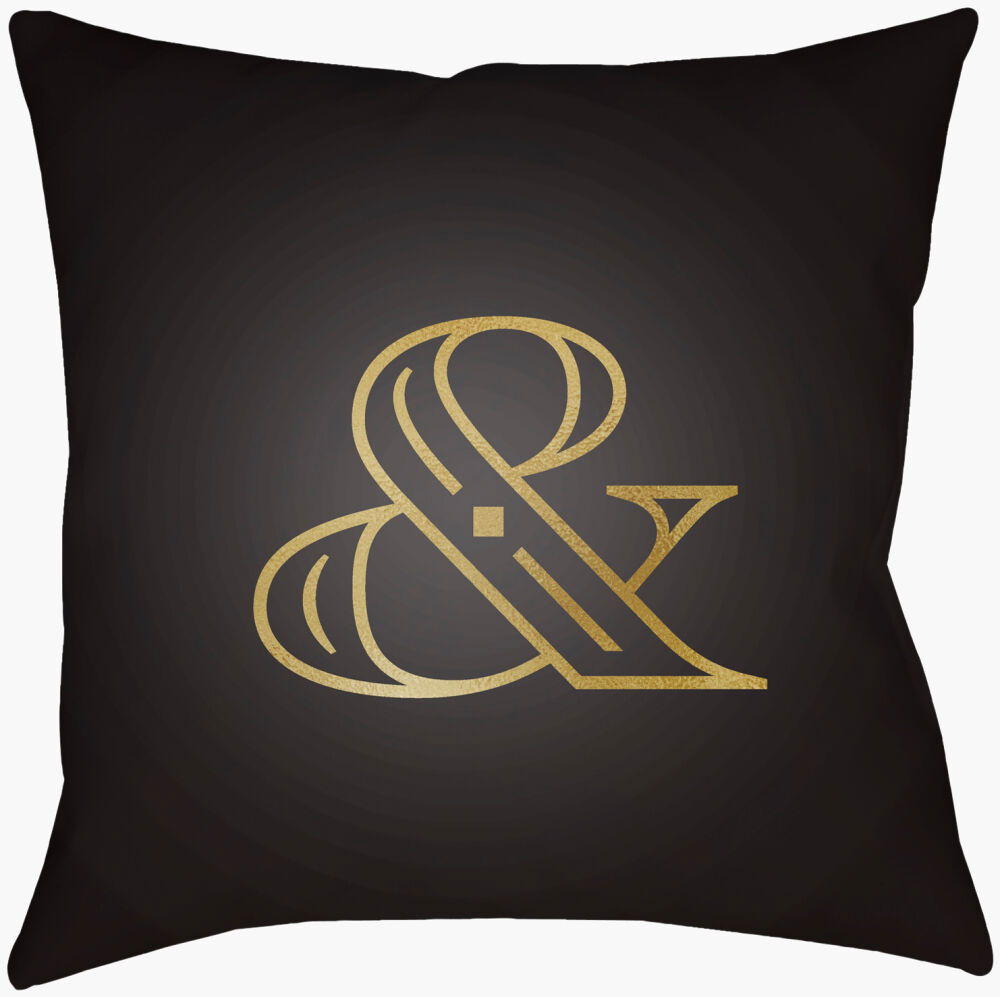 Ampersand Accent Pillow, Decorative Pillow by Surya, 16" length x 16" width