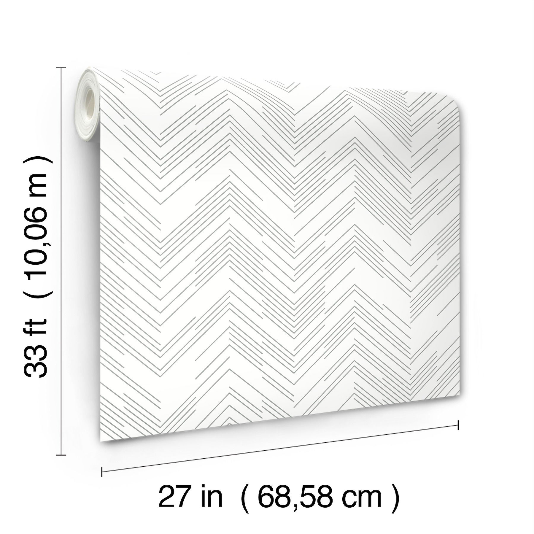 Polished Chevron White & Silver Wallpaper Polished Chevron White & Silver Wallpaper large image
