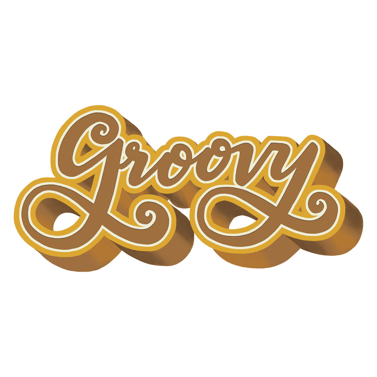 Groovy Retro XL Giant Wall Decals, by York Wall, 3' length x 2'2.12" width x 0.02" depth