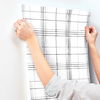 Farmhouse Plaid Black & White Wallpaper thumbnail 6
