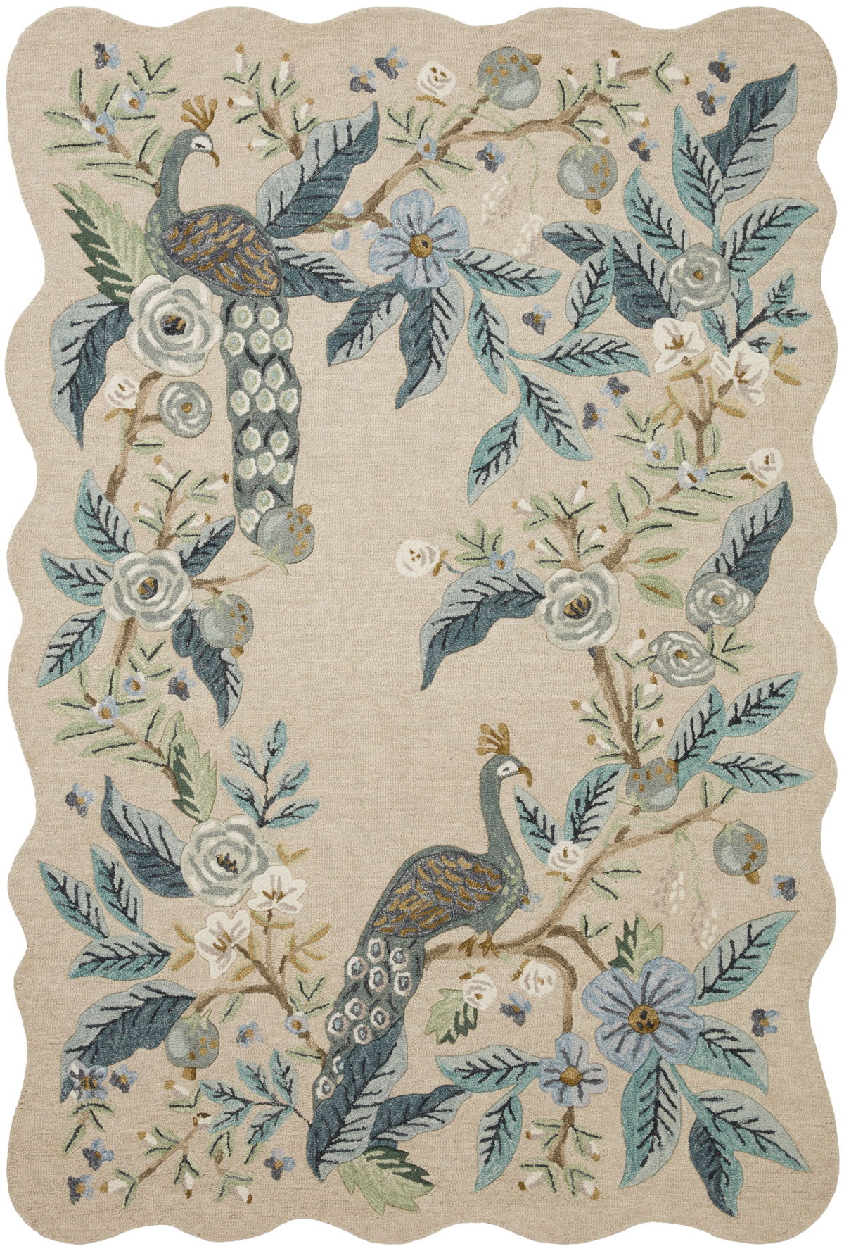 Rifle Paper Co. x Loloi Silhouette Rug, 1'6" length x 1'6" width View 1
