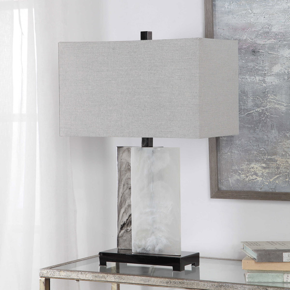 Vanda Table Lamp, by Uttermost, 17.5" width x 26.25" height x 10" depth View 4