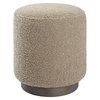 Avila Latte Round Ottoman, by Uttermost, 16" width x 18" height x 16" depth thumbnail 1