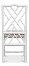 Brighton Bamboo Side Chair, White, Dining Chair by Sarreid, 17" length x 22" width x 39" height thumbnail 10