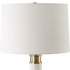 Plinth White Marble Table Lamp, by Uttermost, 15" width x 27.75" height x 15" depth thumbnail 6