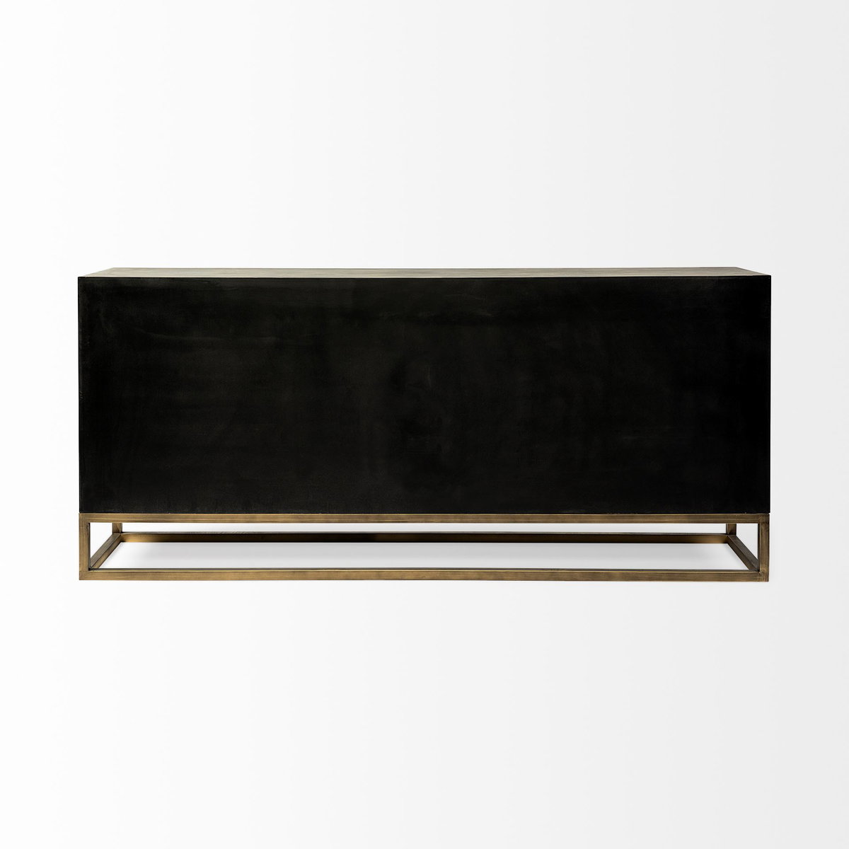 Genevieve II 70x15.8 Gray Fir Veneer with Gold Metal Frame Base 9 Drawer Sideboard, Sideboards & Buffet by Mercana, 70" length x 15.75" width x 31" height View 7