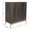 Marico 2 Door Mindi Cabinet, Furniture by Uttermost, 32" width x 34" height x 13.75" depth thumbnail 3