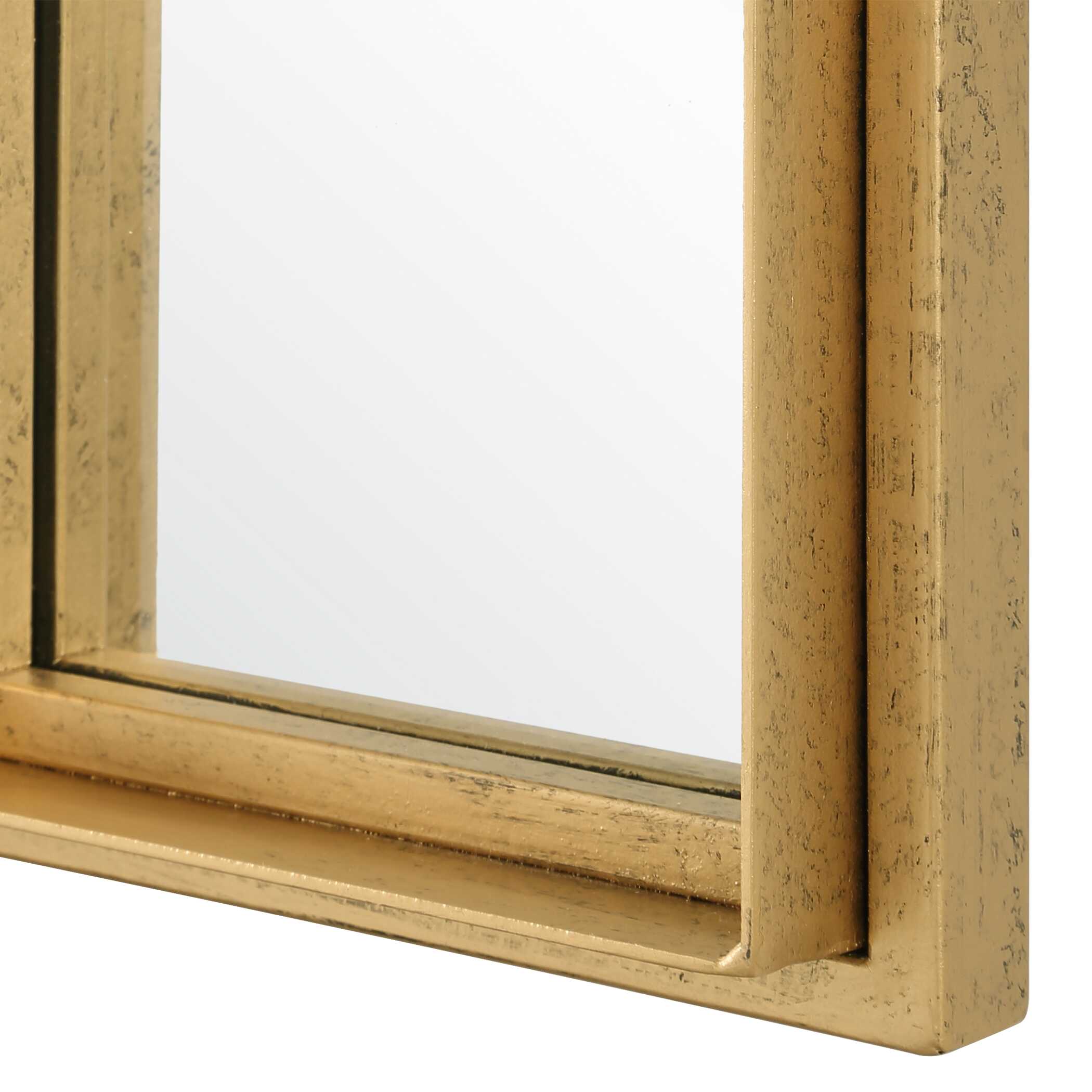 Spurgeon Gold Window Mirror, by Uttermost, 39.37" width x 79.75" height x 1.87" depth View 7