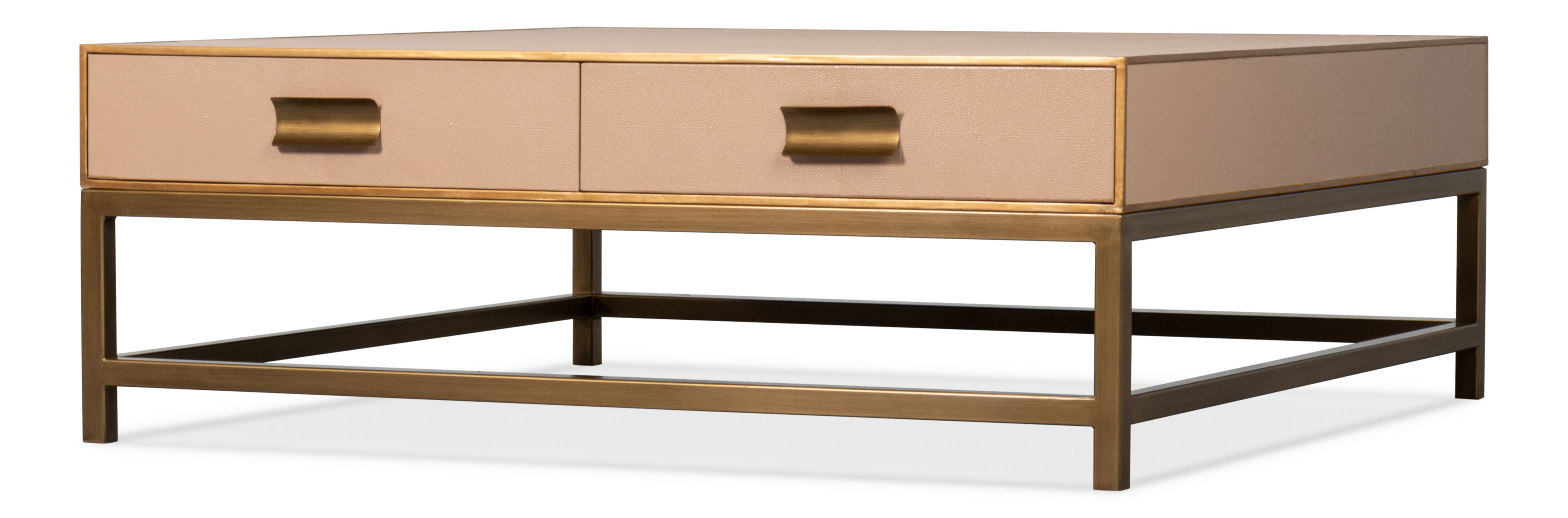 Gideon Shagreen Sq.Coffee Table,Mushroom large image 