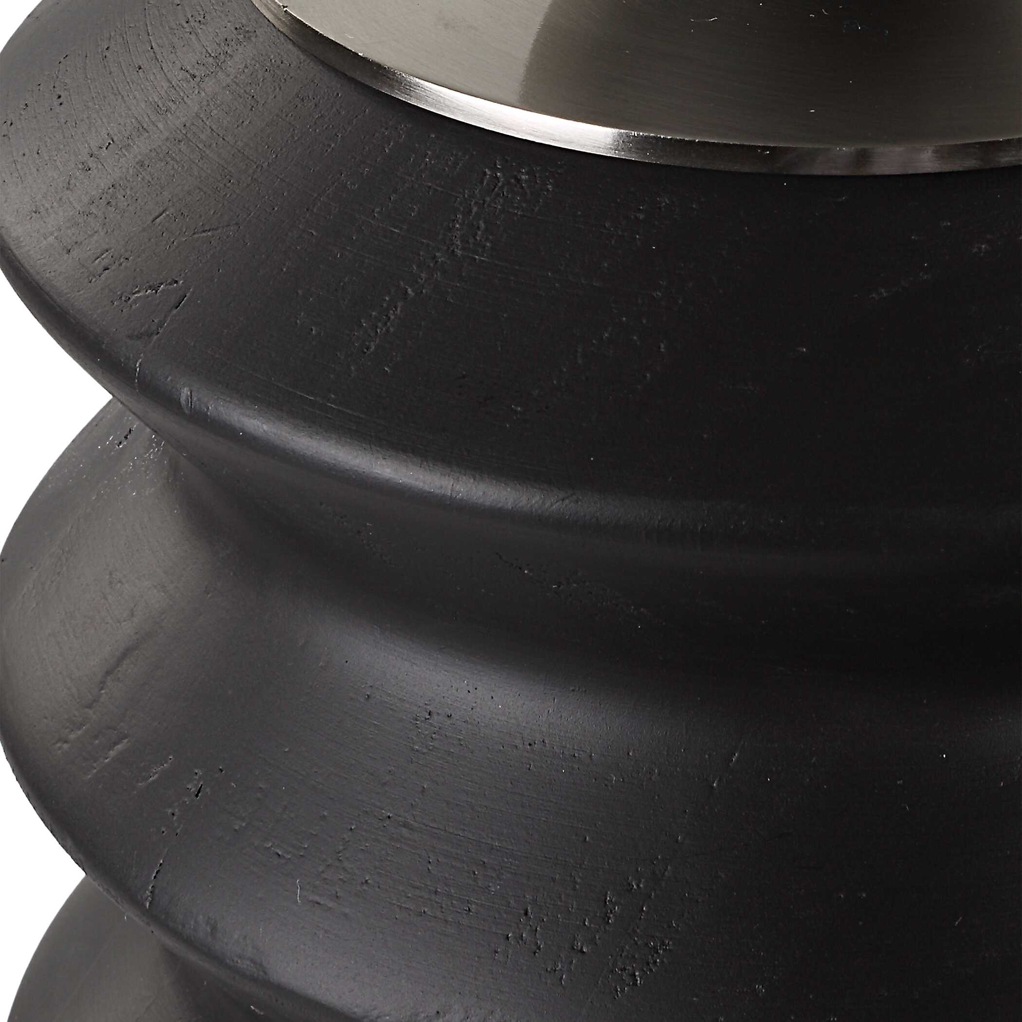 Accordion Black Wood Containers Set/2, Decorative by Uttermost, 6.5" width x 14.25" height x 6.5" depth View 4