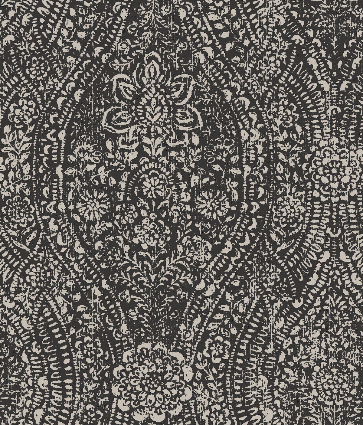 Ornate Ogee Taupe Peel & Stick Wallpaper, by York Wall, 16'6" length x 1'8.5" width x 0.02" depth