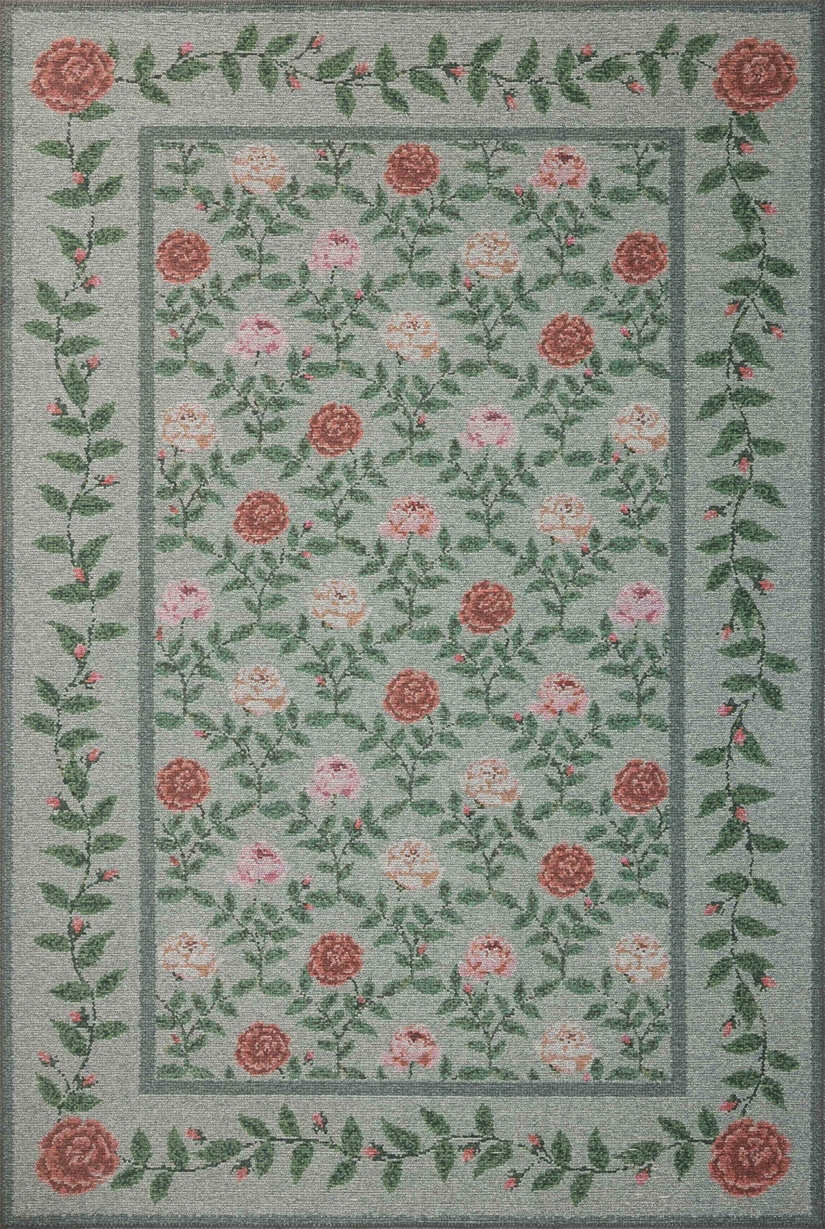 Rifle Paper Co. x Loloi Wildwood Rug, 1'6" length x 1'6" width View 1