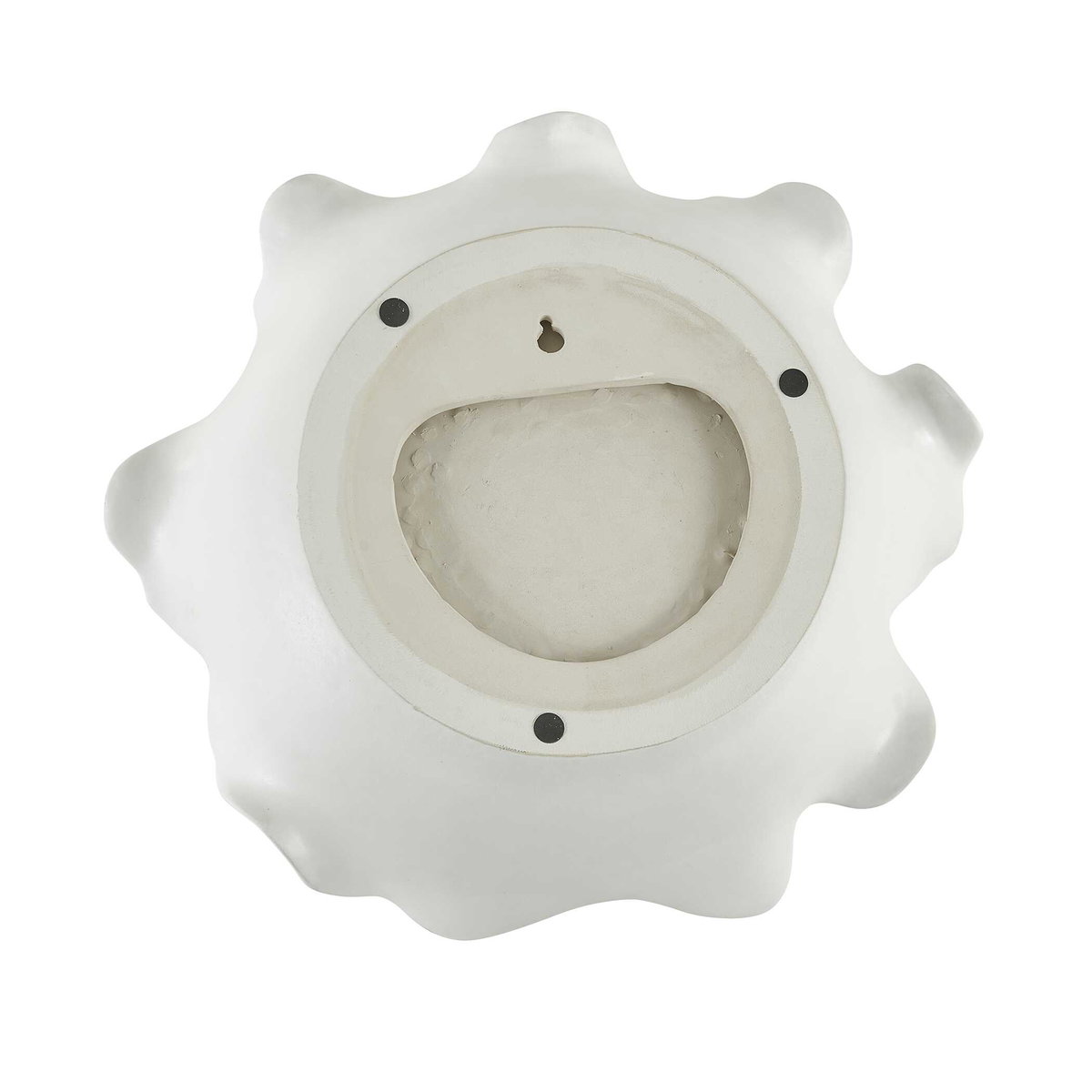 Wave Crest White Outdoor Bowl, Decorative Tray by Uttermost, 20" width x 4" height x 20" depth View 8