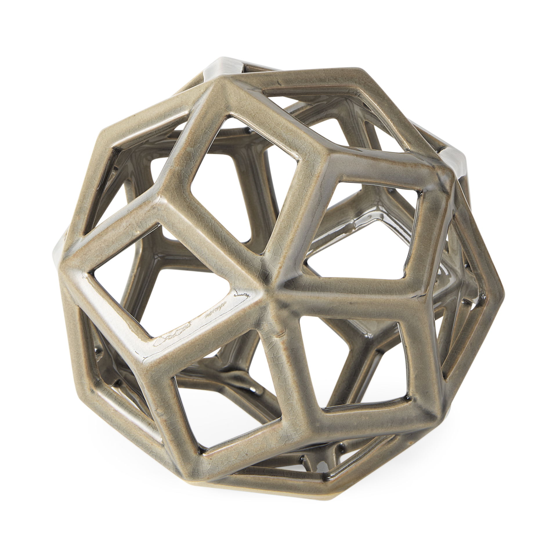 Geom  Tan Ceramic Geometric Object large image 