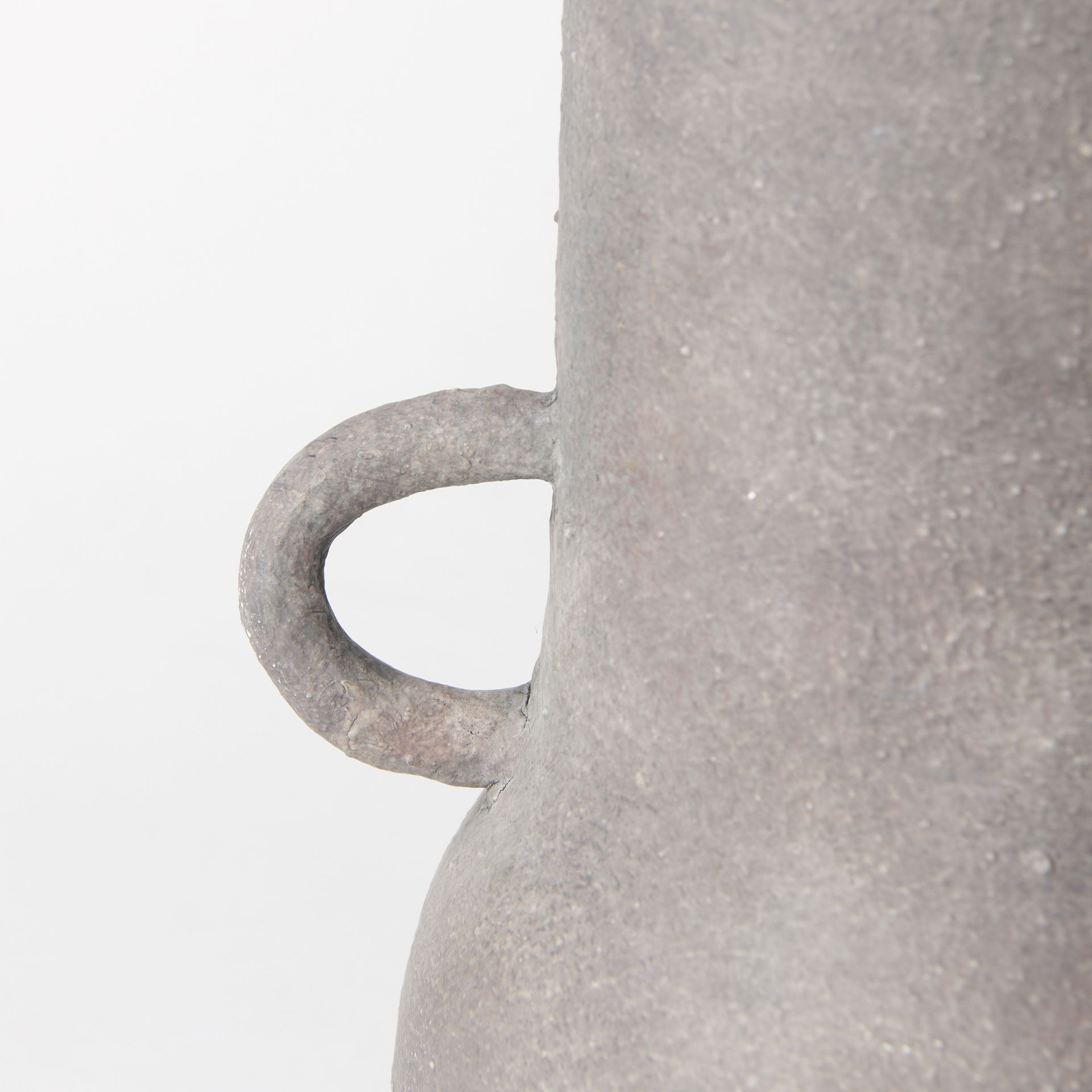 Armani 10.4H Brown-Gray Double Ear Ceramic Vase large image 