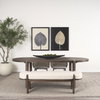 Sohan 91'L x 38'W Oval Dining Table | Dark Brown Wood | Seats 8, by Mercana, 91" length x 38" width x 30" height thumbnail 2