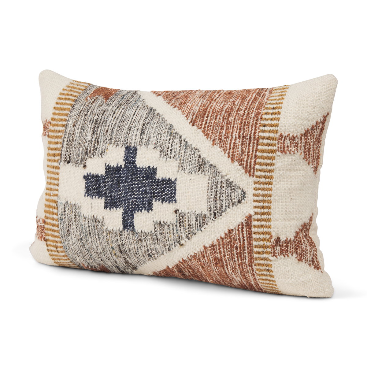 Kenzie Lumbar Pillow Cover, Decorative Pillow by Mercana, 13" length x 1" width x 21" height View 1