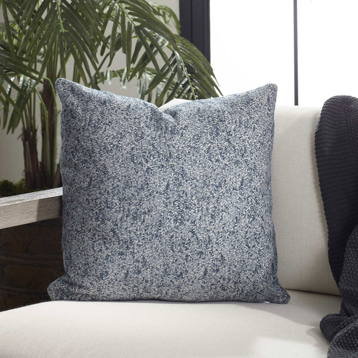Alternative Indigo Outdoor Pillow, Decorative Pillow by Uttermost, 20" width x 20" height x 8" depth View 2