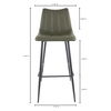Alibi Barstool Dark Green - Set Of Two, Counter & Bar Stool by Moe's Home, 17.7" width x 41.5" height x 20" depth thumbnail 10