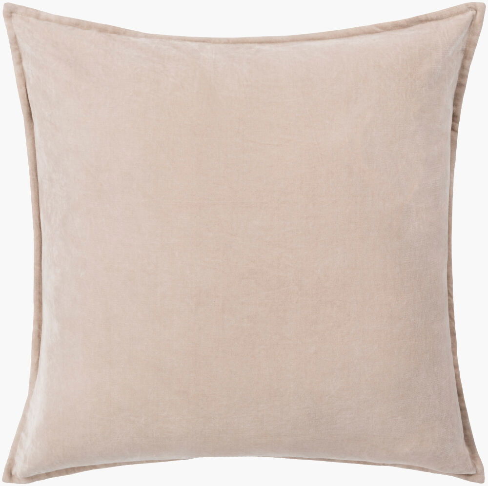 Cotton Velvet Accent Pillow, Decorative Pillow by Surya, 22" length x 22" width