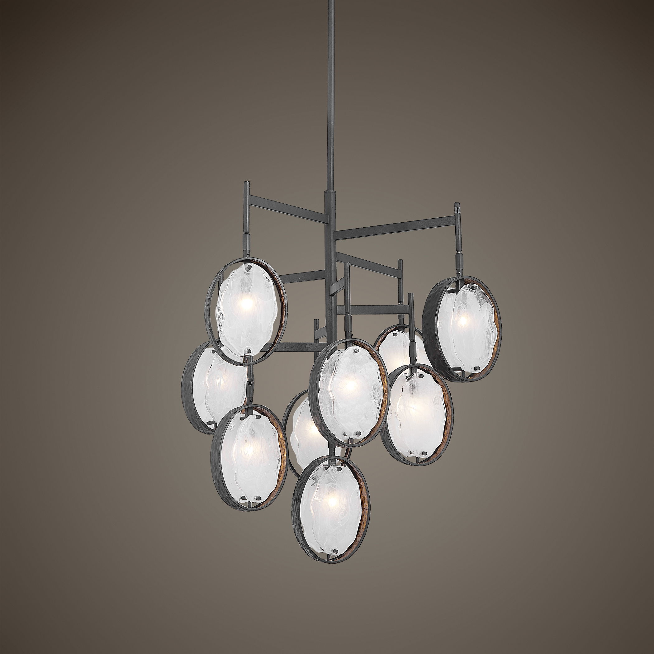 Maxin Dark Bronze 9 Light Chandelier large image 